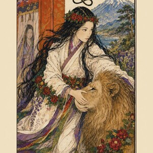 Tale of Genji Tarot: 78 Card Tarot Deck Based on Murasaki Shikibu's Novel Bild 3