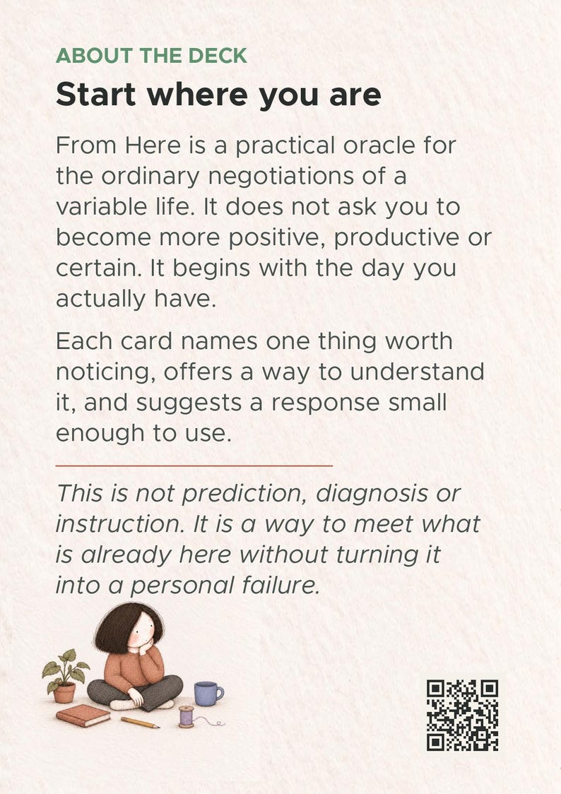 From Here: An Everyday Oracle, 50 Card Deck for Neurodivergent Adults image 2