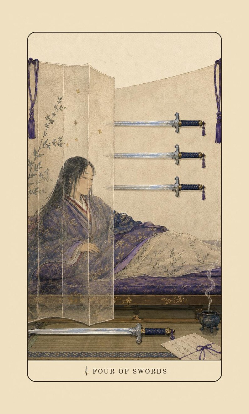 Tale of Genji Tarot: 78 Card Tarot Deck Based on Murasaki Shikibu's Novel Bild 7