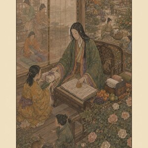 Tale of Genji Tarot: 78 Card Tarot Deck Based on Murasaki Shikibu's Novel Bild 9