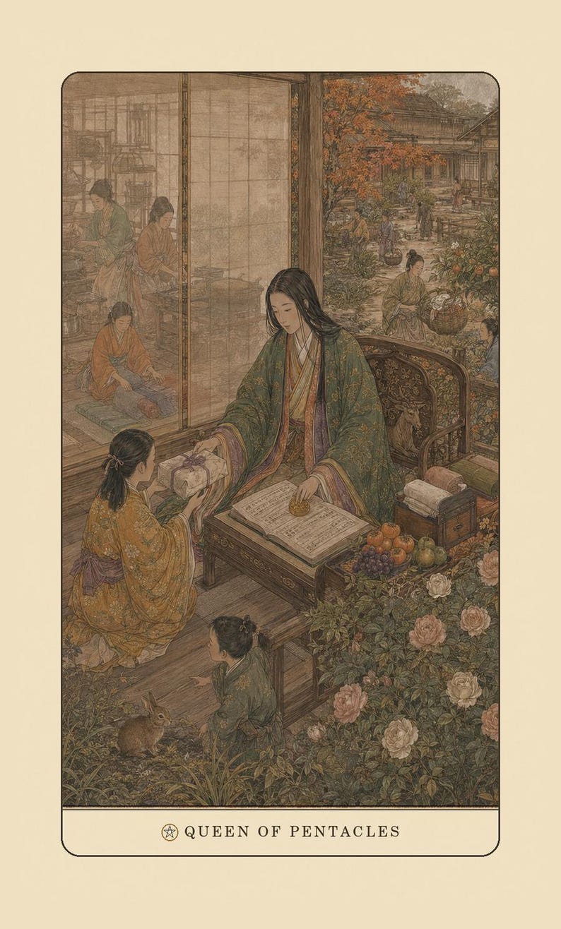 Tale of Genji Tarot: 78 Card Tarot Deck Based on Murasaki Shikibu's Novel Bild 9