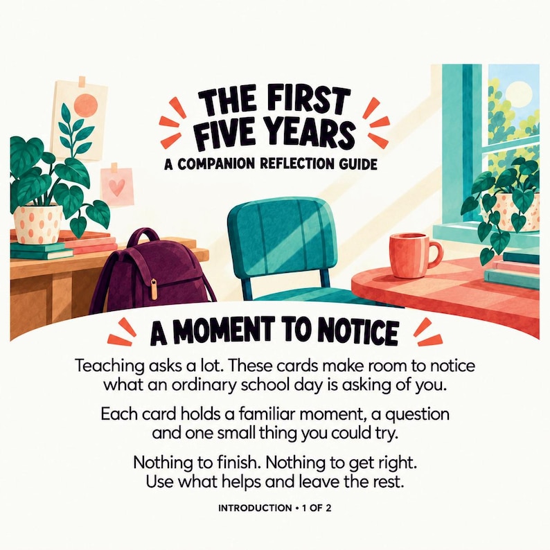 The First Five Years: Teacher Reflection Deck (73 Cards) 画像 3