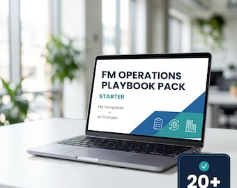 Facilities Management Template | Maintenance Checklist + Vendor Onboarding Form + Risk Register | Facility Manager Dashboard | 2026
