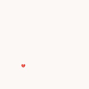 May include: A small, red, heart-shaped icon featuring a jagged white line running vertically through the centre, creating the appearance of a broken heart. The graphic is isolated against a plain, solid, off-white background, positioned in the lower left.