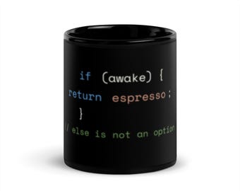 Taza de café expreso para programadores - Taza de café expreso "Si estás despierto, devuélveme el café" - Regalo divertido para desarrolladores - Taza para ingenieros de software - Regalo con humor sobre programación