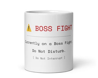 Taza "No molestar a los jefes" · Regalo divertido para gamers · Taza de café para gamers · Taza para gamers
