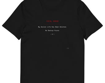 Mi vida social ha sido eliminada · Camiseta de algodón orgánico para gamers · Camiseta divertida para gamers · Regalo para introvertidos