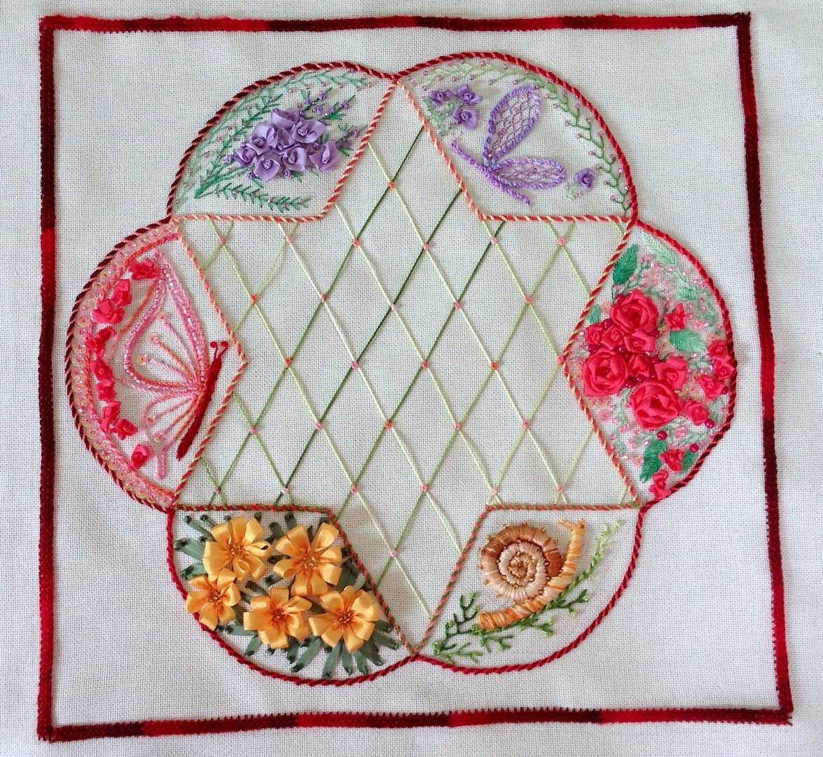 Tutorial - Spring Blooms - Silk Ribbon Embroidery and Stumpwork ...