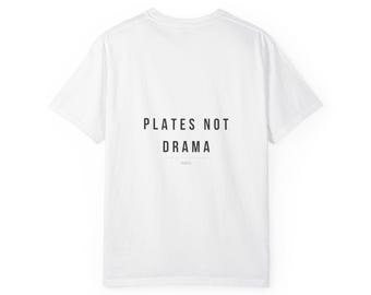 T-shirt med plattor, inte drama, dam | Rolig gymtröja | Comfort Colors 1717 överdimensionerad träningströja med ryggtryck RIZED