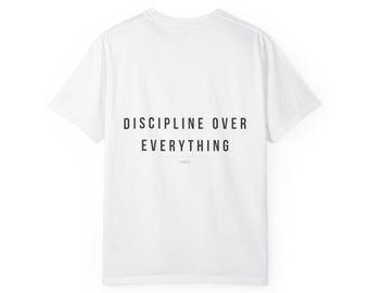 Disciplin Över Allt T-shirt Dam | Gym Motivation T-shirt | Comfort Colors 1717 Ryggtryck Överdimensionerad Träningst-shirt RIZED