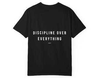 Discipline Over Everything Svart Gymtröja Dam Comfort Colors 1717 Ryggtryck Överdimensionerad Träningströja RIZED