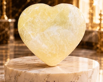 Cœur bombé en serpentine naturelle | Cristal décoratif vert poli, pierre de poche