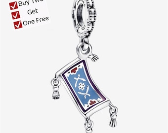 Aladdin Magic Carpet Dangle Charm,Cartoon animal pendant, suitable for Pandora European bracelet pendants.