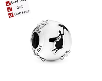 Mary Poppins charm,Cartoon animal pendant, suitable for Pandora European bracelet pendants.