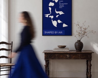 Abstract Bird Print, Modernist Poster in Matisse Cutout Style, Giclee Wall Art, Archival Print, Oversized Poster, Innate PP01