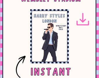 Harry Styles Night 1 Wembley Stadium 12.06.2026 London Digital Outfit Print - Instant Download