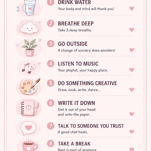 Dopamine Menu Lock Screen Wallpaper | Self-Care Checklist, Habit Tracker (Digital Download)