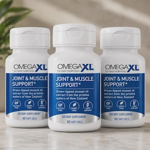 Omega XL 60 cápsulas blandas (paquete de 3) – Suplemento de aceite de mejillón de labios verdes
