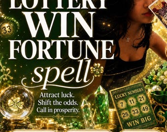 Ritual para ganar la lotería y atraer la fortuna, hechizo para la lotería, hechizo para el dinero, suerte en los juegos de azar, bendición financiera, ritual para ganar dinero, suerte en la lotería, energía de prosperidad.