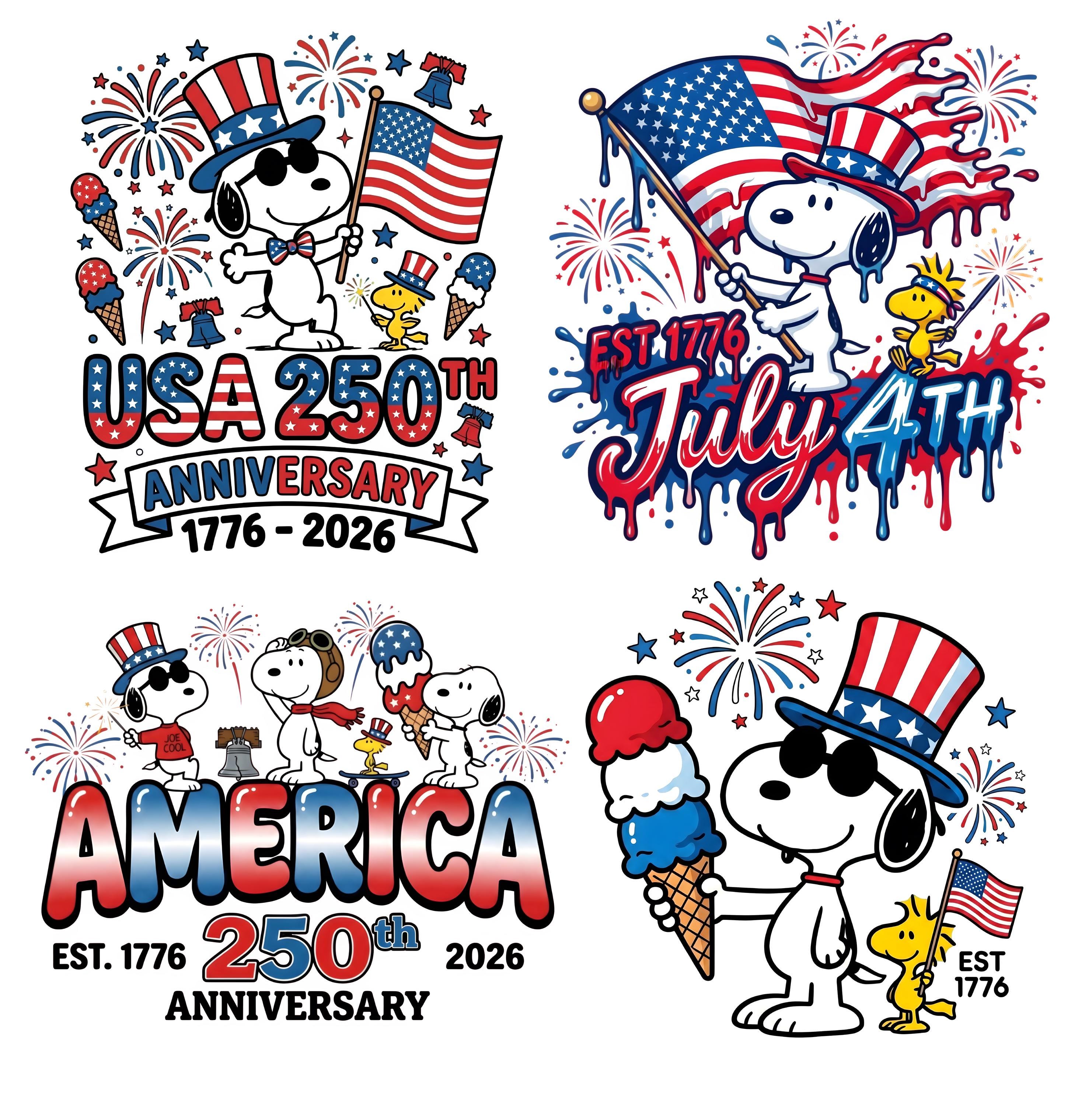 Snoopy American Flag - Etsy Israel