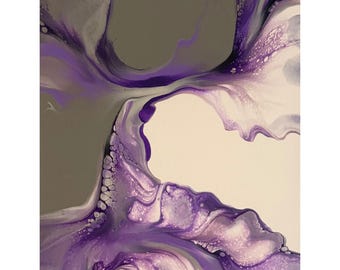 Véu Entre Nós | Pintura original em acrílico | Díptico em tela 11x14 | Decoração abstrata feita à mão