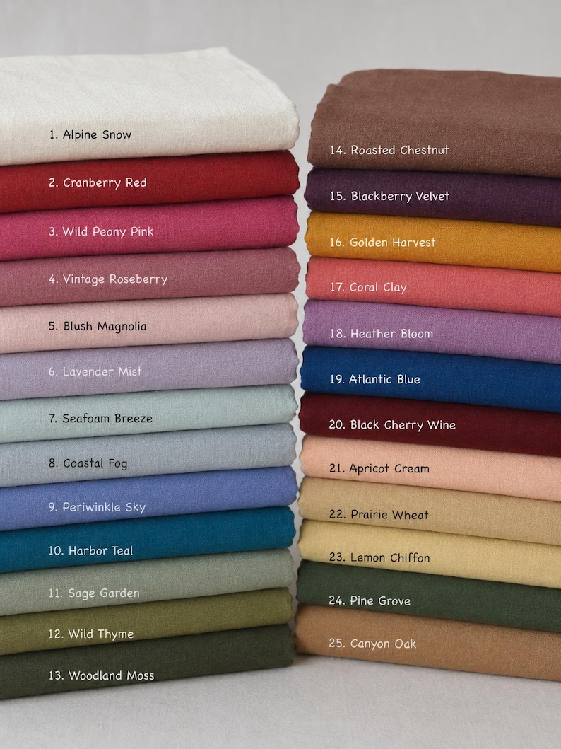 Colorful Linen Blend Fabric by the Yard, Soft Tencel Drapery Fabric, Bedding Decor Fabric, Event Styling Textile, Summer Home Decor image 1