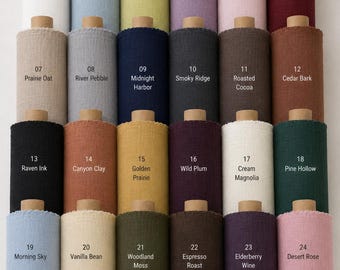 Soft Tencel Linen Blend Fabric by the Yard, Airy Curtain Fabric, Cafe Curtain Material, Summer Dress Fabric, Lightweight linen Width 57"