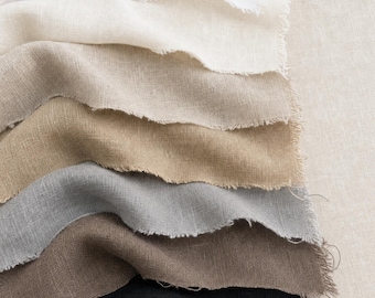 Organic Linen Fabric For Wedding and Garden Decor, Washed Medium Weight 188gsm , Fabric by the Yard, Linen for  Curtains & Table Textiles