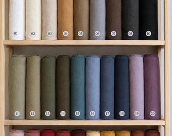 100% Pure Linen Fabric by the Yard, Soft  Flax Fabric, Natural Home Decor Textile, Roman Shade Fabric, Table Linen, Handmade Sewing Material