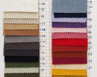 188GSM Linen Color Card, 30 Color Linen Swatches, Fabric Sample Book, Color Matching Swatch,   Home Decor Fabric Color Chart
