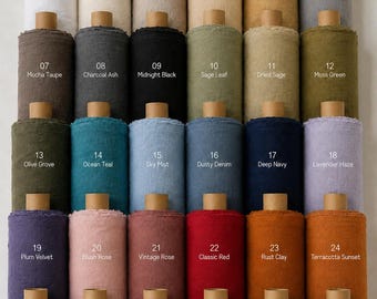 100% Linen Fabric by Yard, Washed Linen Fabric, Medium Weight 188gsm Linen, 57" Wide, Natural Linen for Sewing, Curtains, Clothing & Crafts