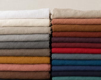 Medium Weight Linen Fabric by Yard ,195GSM Washed Linen , European Flax Linen ,Table Linen for Napkins, Farmhouse Decor, Wedding Tables