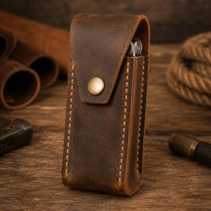 Personalized Leather Leatherman Sheath, Custom Multitool Belt Pouch, Leather Tool Holster, Leatherman Surge Case, EDC Gift