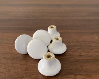 Vintage White Ceramic Pulls