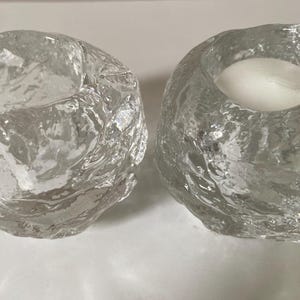 Kosta Boda Snowball Votive Candle holders