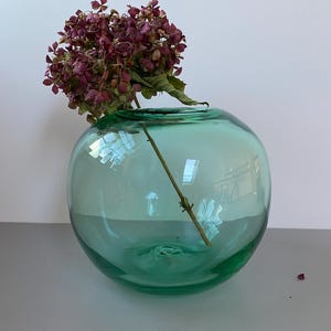 Blenko Glass - Runde grüne Vase