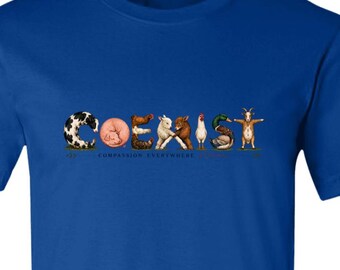 COEXIST Bella + Canvas Unisex Jersey Short-Sleeve T-Shirt | Vegan | Compassion Everywhere Apparel