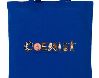 COEXIST | Port Authority Core Cotton Tote | Vegan | Compassion Everywhere Apparel