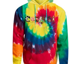 CLOSEOUT - LIMITED Time | COEXIST | Vegan | PC146 Port & Company Adult Tie-Dye Pullover Hoodie