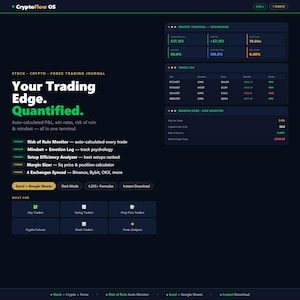 Journal de trading crypto 2026 | Effet de levier, liquidation, gestion des risques (Excel/Sheets)