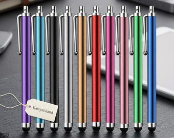 10 Pack Universal Stylus Pens for Touch Screens, Capacitive Touchscreen Pens for iPad, Tablet, iPhone & Android Phones, Multiple Colors