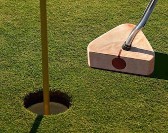 Handcrafted Figured Maple Wood and Bloodwood Golf Putter