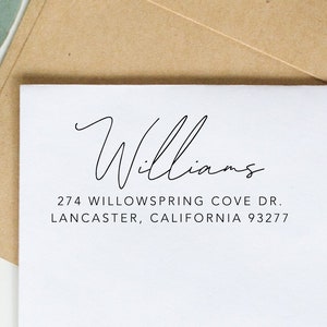 Return Address Stamp, Self Inking Return Address Stamp, Address Stamps, Self Ink, Wood Rubber Stamp, Simple, Cute and Minimal (T655)