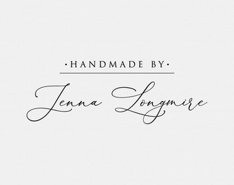 Custom Handmade By Stamp: Business Card Stamp, Wood or Self Inking