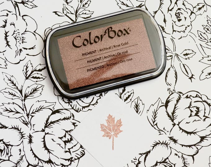 Rose Gold Metallic Ink Pad Colorbox Pigment Ink Pad in Metallic Rose