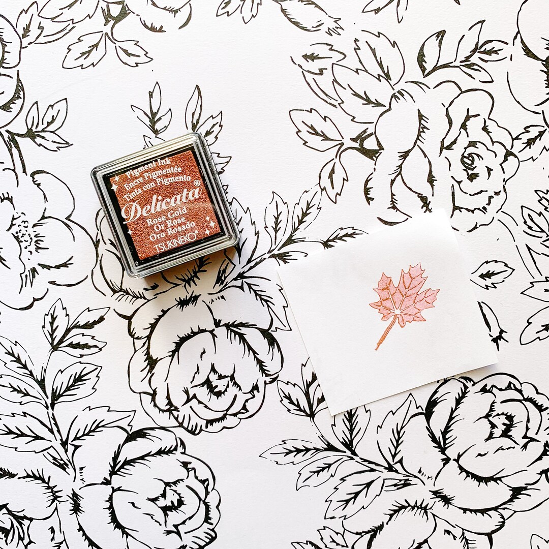 Delicata Rose Gold Metallic Ink Pad - Pigment Ink Pad in Metallic Rose ...