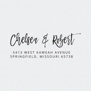 Return Address Stamp, Self Inking Stamp, Wedding Gift, Housewarming, Rubber Stamp, Personalized Stamp, Wood Handle (T232)