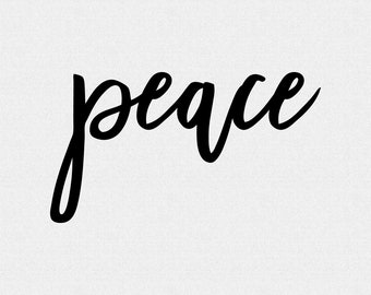 Peace Rubber Stamp for Scrapbooking or Memory Planning, Various Art Projects, Phrase, Saying (W68)