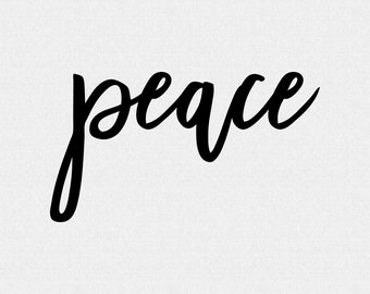 Peace Rubber Stamp for Scrapbooking or Memory Planning, Various Art Projects, Phrase, Saying (W68)