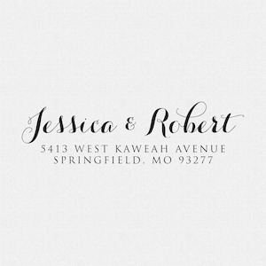 Return Address Stamp, Self Inking Return Address Stamp, Wedding Present, Bridal Shower Gift, Housewarming Gift, Christmas Present (T102)